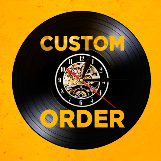 RECORDTICK™ CUSTOM Hand Made Vinyl Record Wall clock size 12inch(30cm)