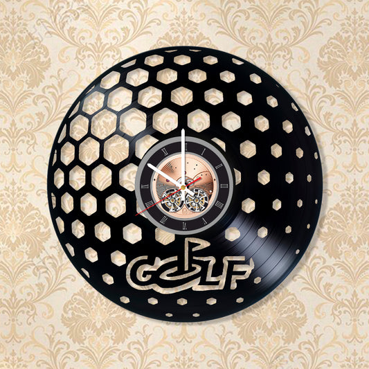 RECORDTICK™ Hand Made Vinyl Record Wall clock size 12inch(30cm) Golf Ball