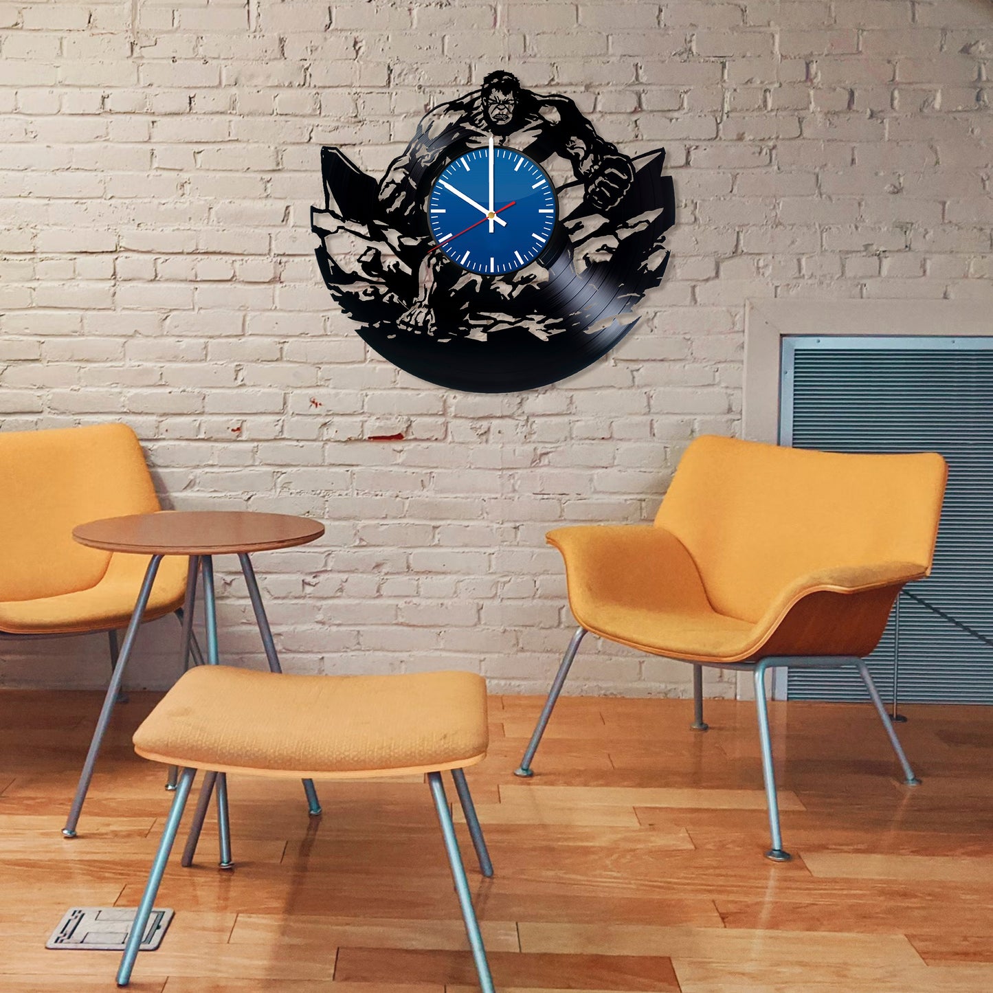 RECORDTICK™ Hand Made Vinyl Record Wall clock size 12inch(30cm) Superhero theme