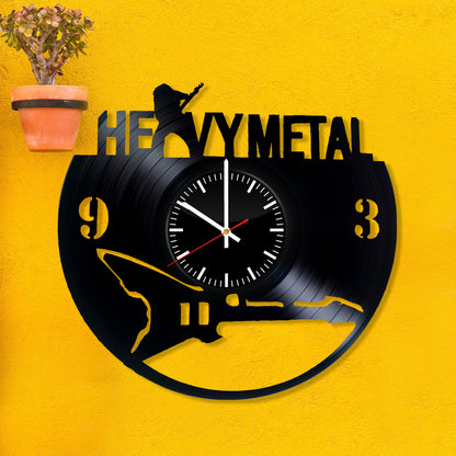 RECORDTICK™ Hand Made Vinyl Record Wall clock size 12inch(30cm) Heavy Metal Music