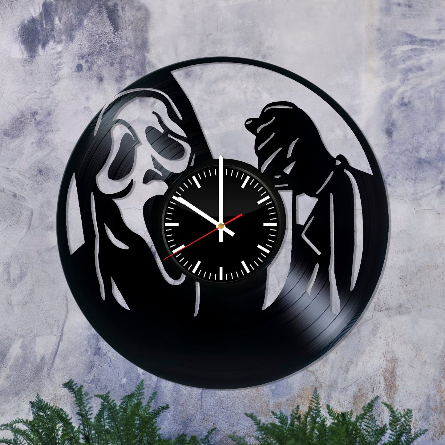 RECORDTICK™ Hand Made Vinyl Record Wall clock size 12inch(30cm) Horror Movie Theme